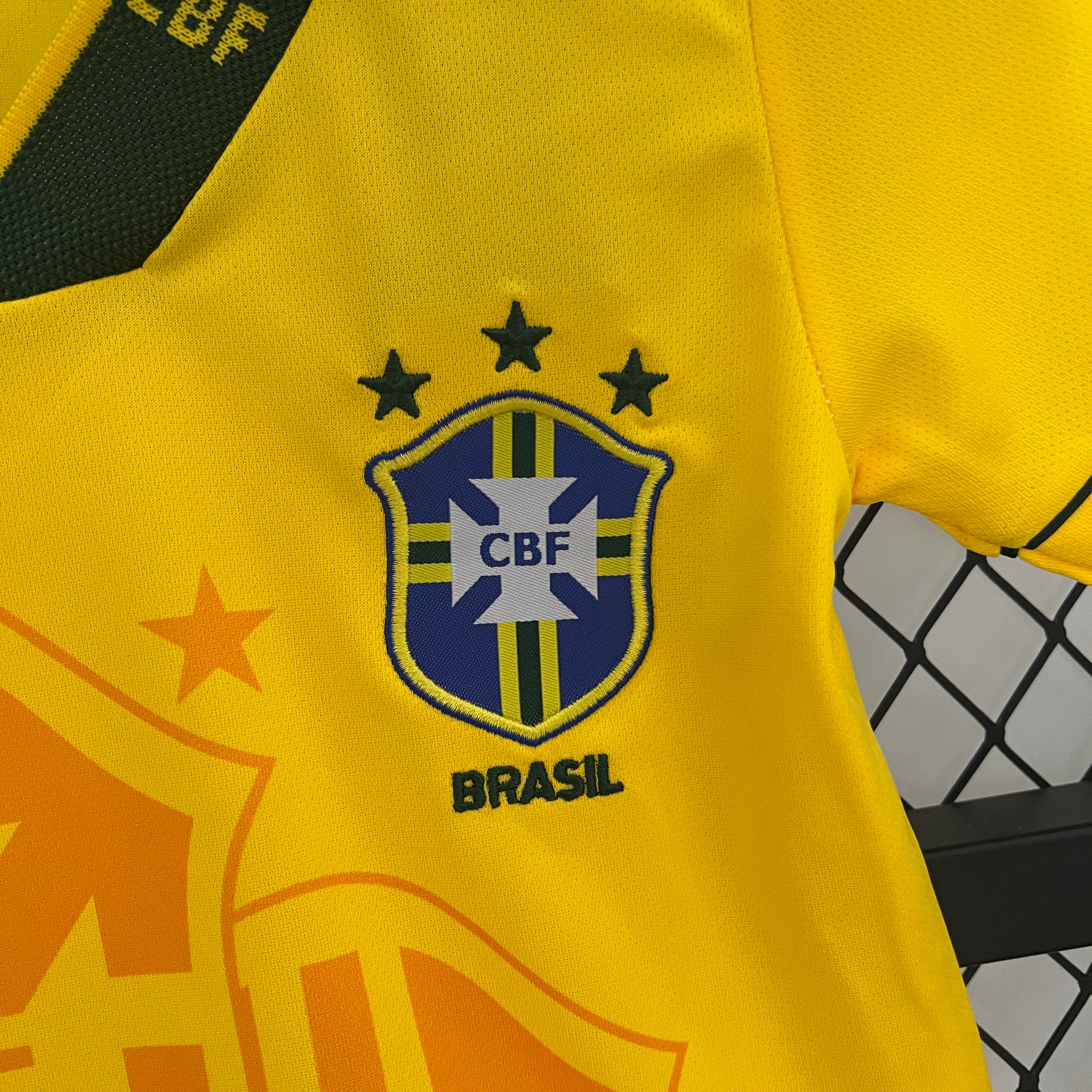 1993-94 Brazil Home Retro KIDS SIZE 16-28 - Image 4