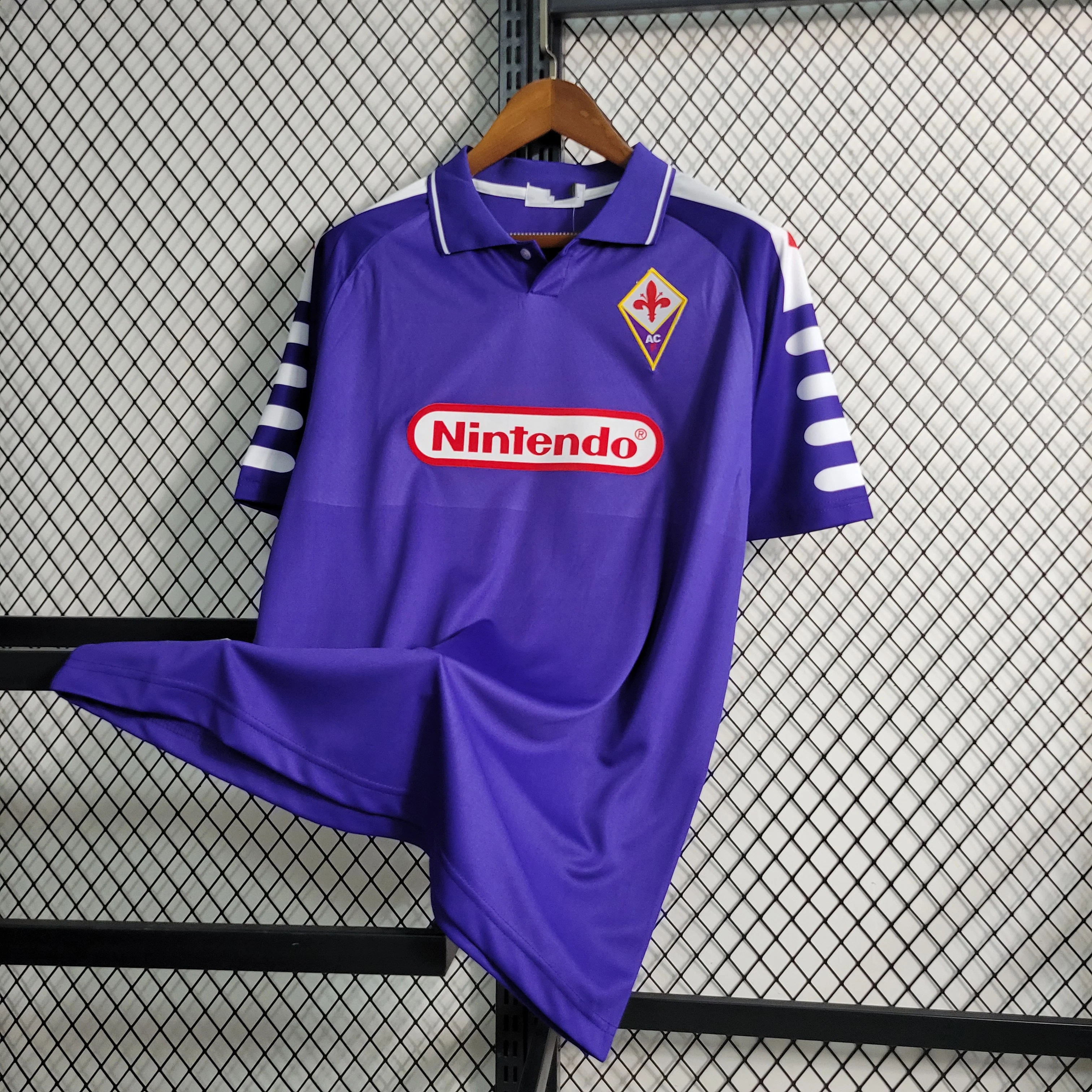 1998-99 ACF Fiorentina Home Retro S-XXL - Image 2