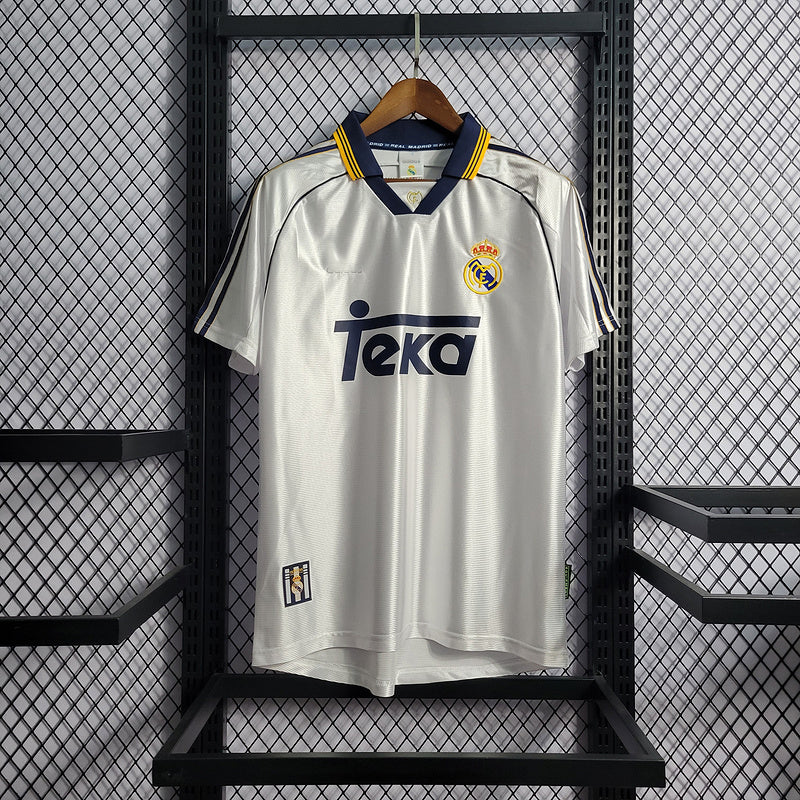 1998-00 Real Madrid home Retro Mesh material S-2XL