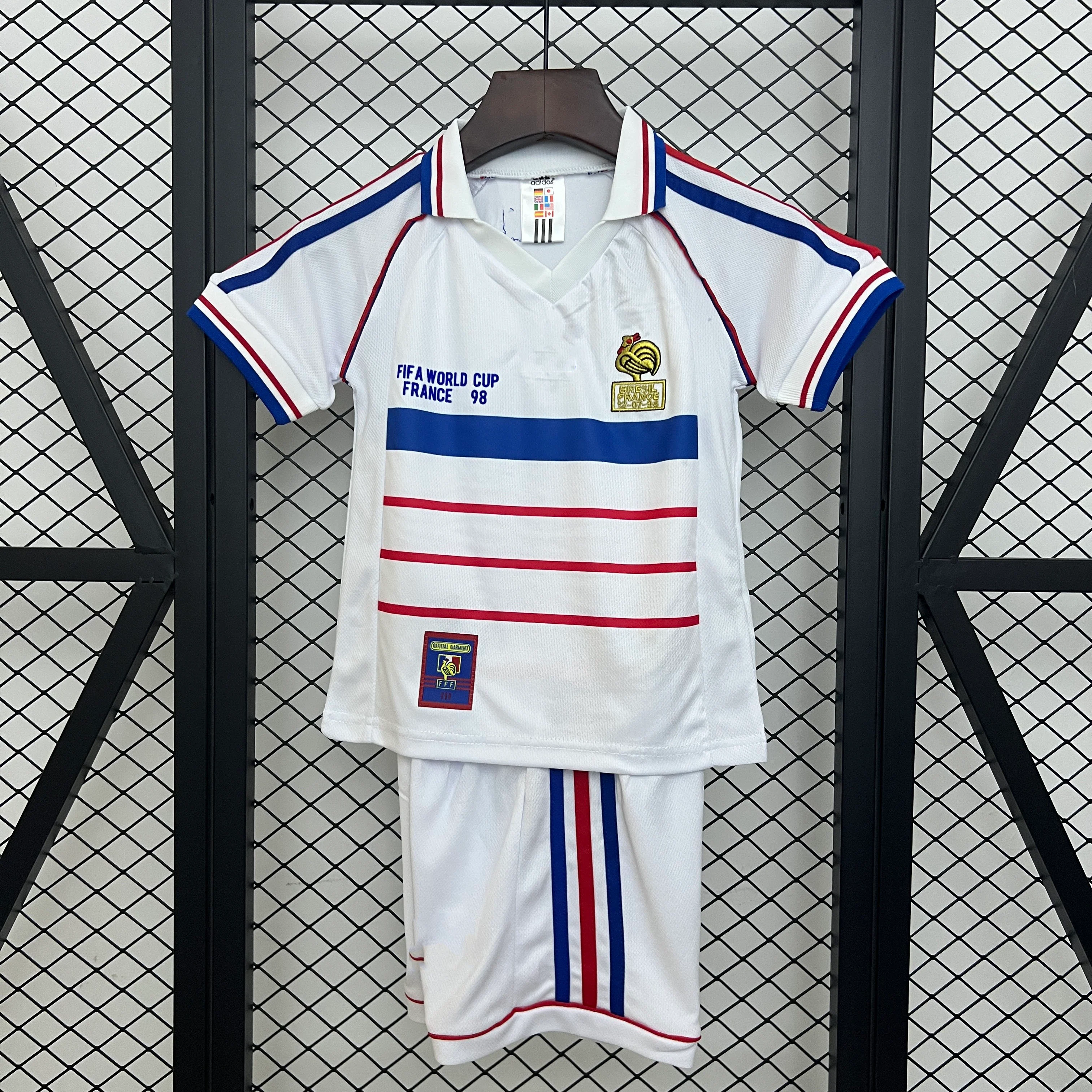 1998 France Away Retro Kids 16-28