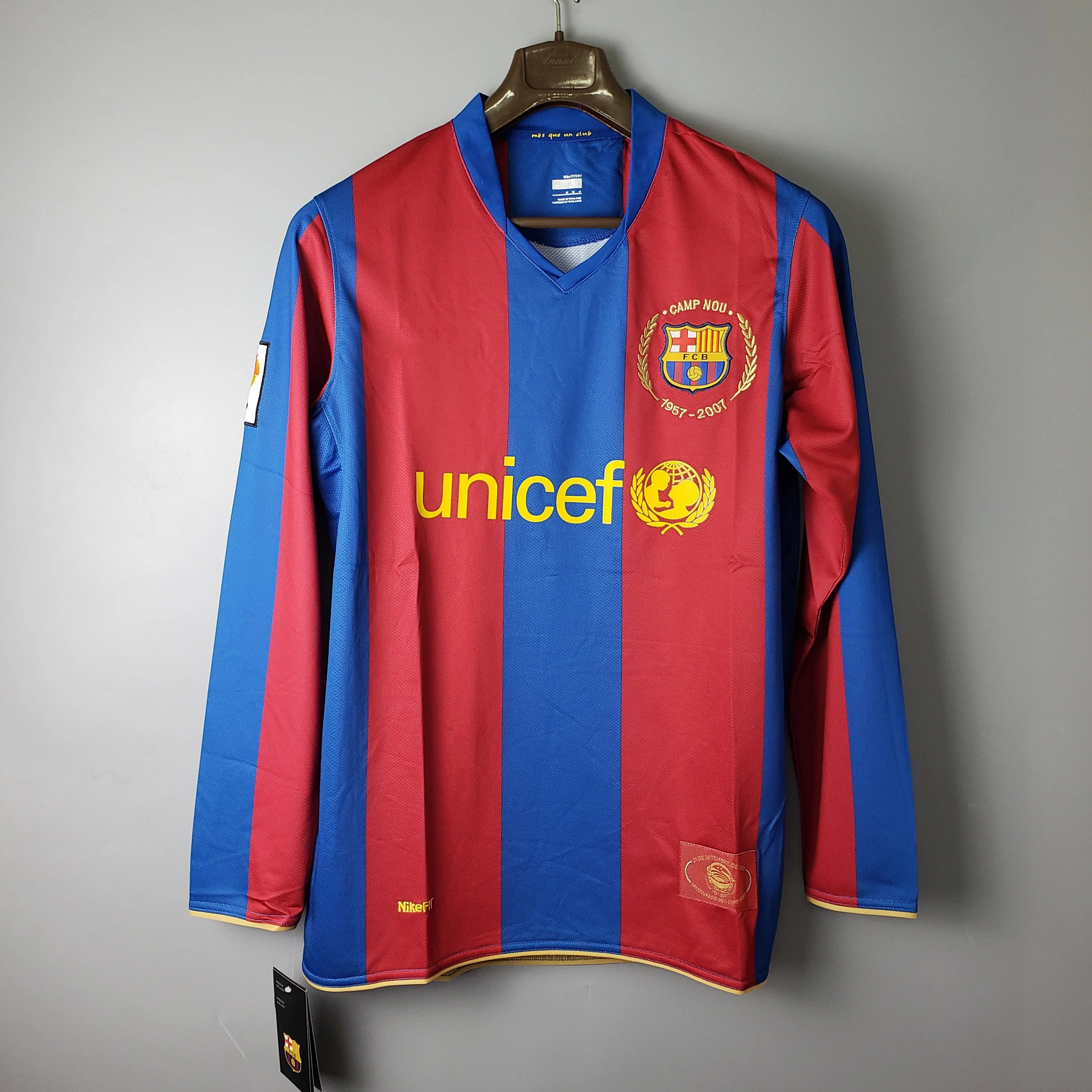 2007-08 Barcelona home Long Sleeve S-2XL