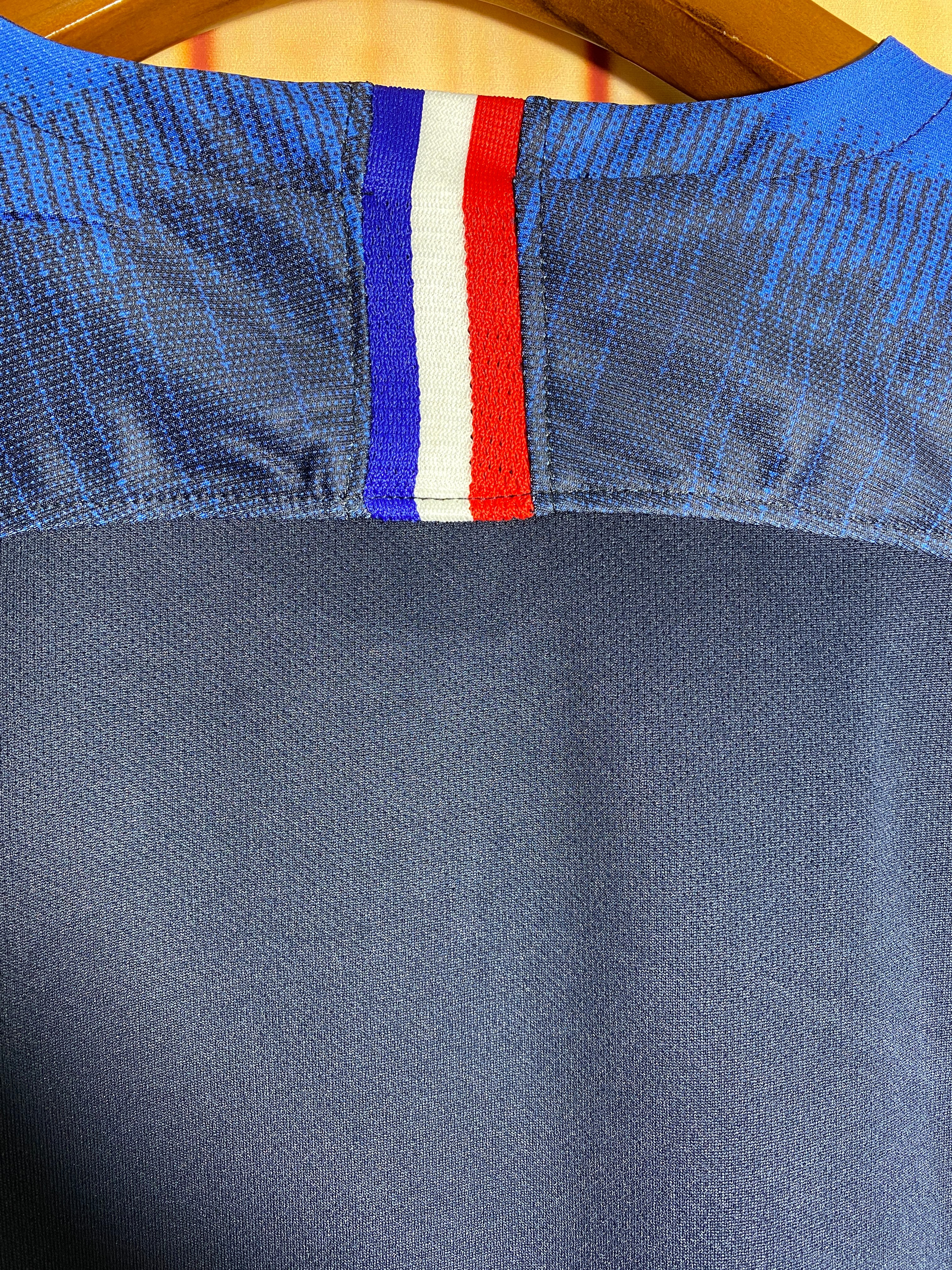 2018 France home Retro S-2XL - Image 3