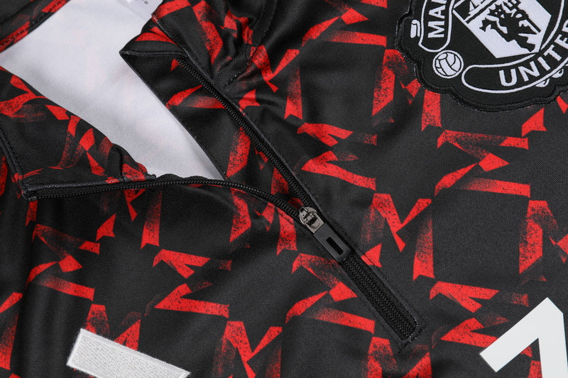 2024-25 Manchester United Red and Black Training Suit S-2XL - Image 5