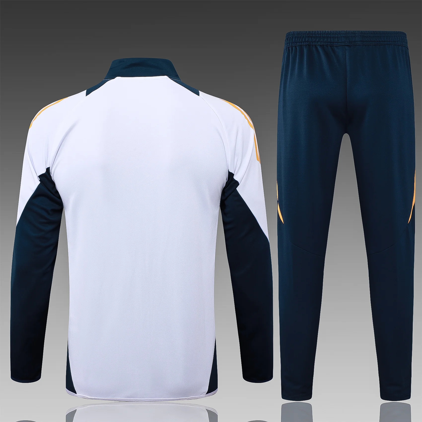 2024-25 Real Madrid White Training Suit Kit Long zipper S-2XL - Image 2