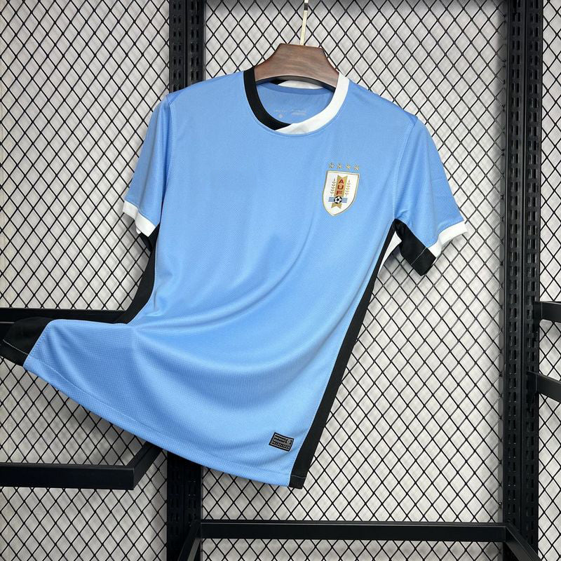 2024-25 Uruguay Home Black and white collar S-2XL - Image 2