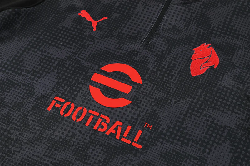 2025-26 AC Milan Black Training Suit Adults Or Children - Image 3