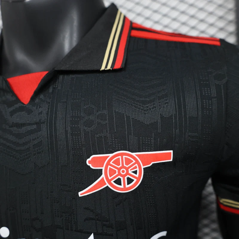 2025-26 Arsenal Polo Black Player S-2XL - Image 5