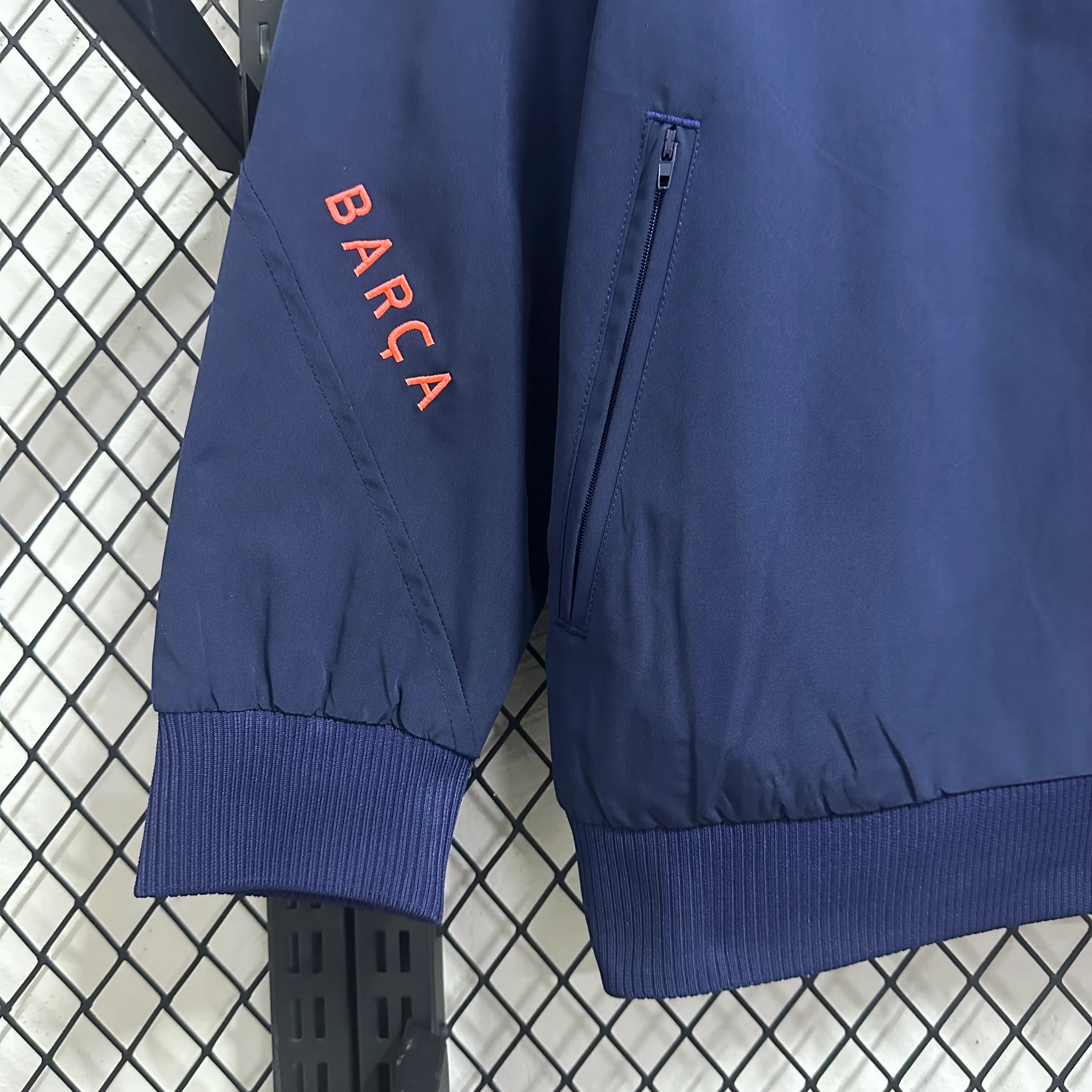2025-26 Barcelona Blue Orange windbreaker S-2XL - Image 3