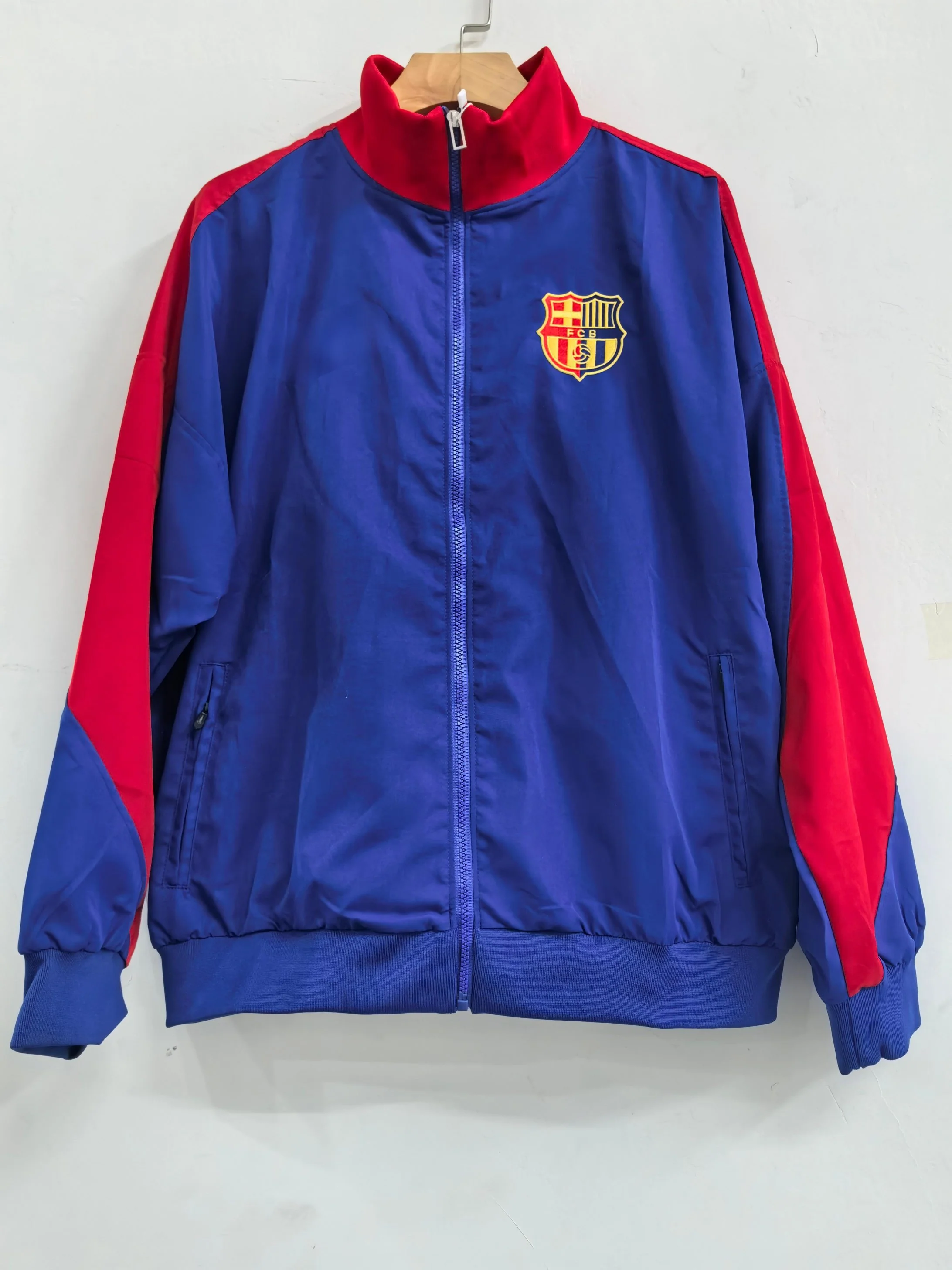 2025-26 Barcelona Blue Thick Embroidered Windbreaker S-2XL