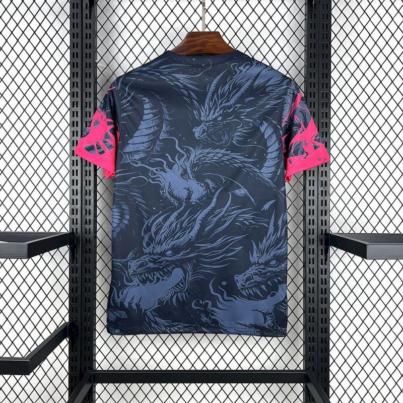 2025-26 Barcelona Special Black Pink Dragon S-2XL - Image 2