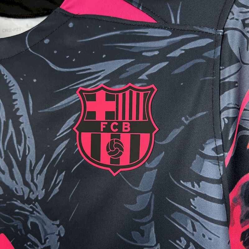 2025-26 Barcelona Special Black Pink Dragon S-2XL - Image 4
