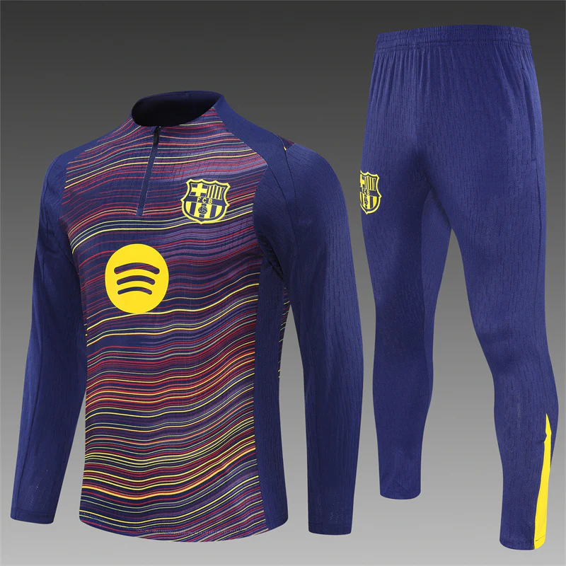 2025-26 Barcelona yellow and blue camouflage pattern Training Suit S-2XL
