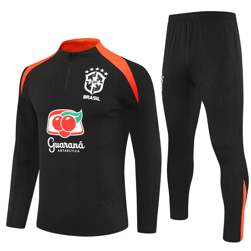 2025-26 Brazil Black Training Suit S-2XL