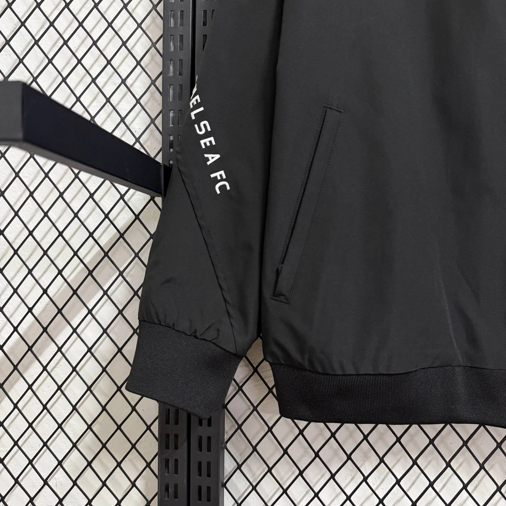 2025-26 Chelsea Black and Blue Waterproof Windbreaker S-2XL - Image 4