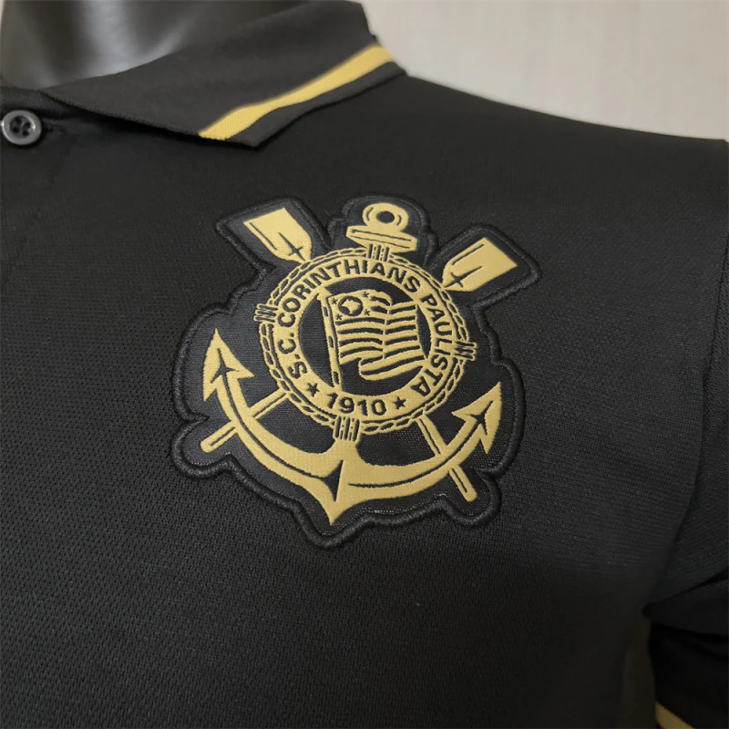 2025-26 Corinthians POLO Black Player S-2XL - Image 5