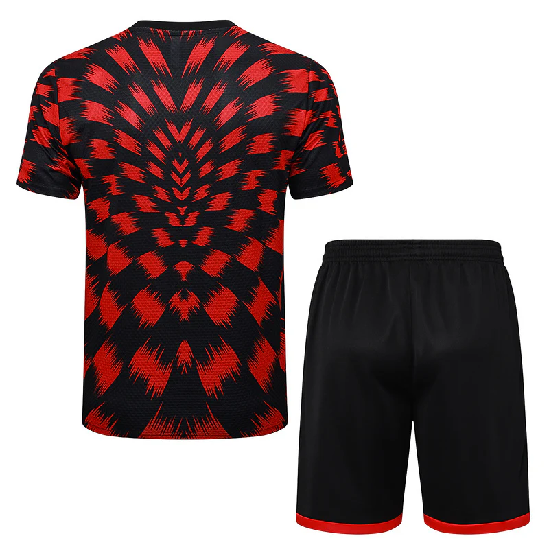 2025-26 Flamengo Pre-match Short-sleeved shorts training suit S-2XL - Image 3