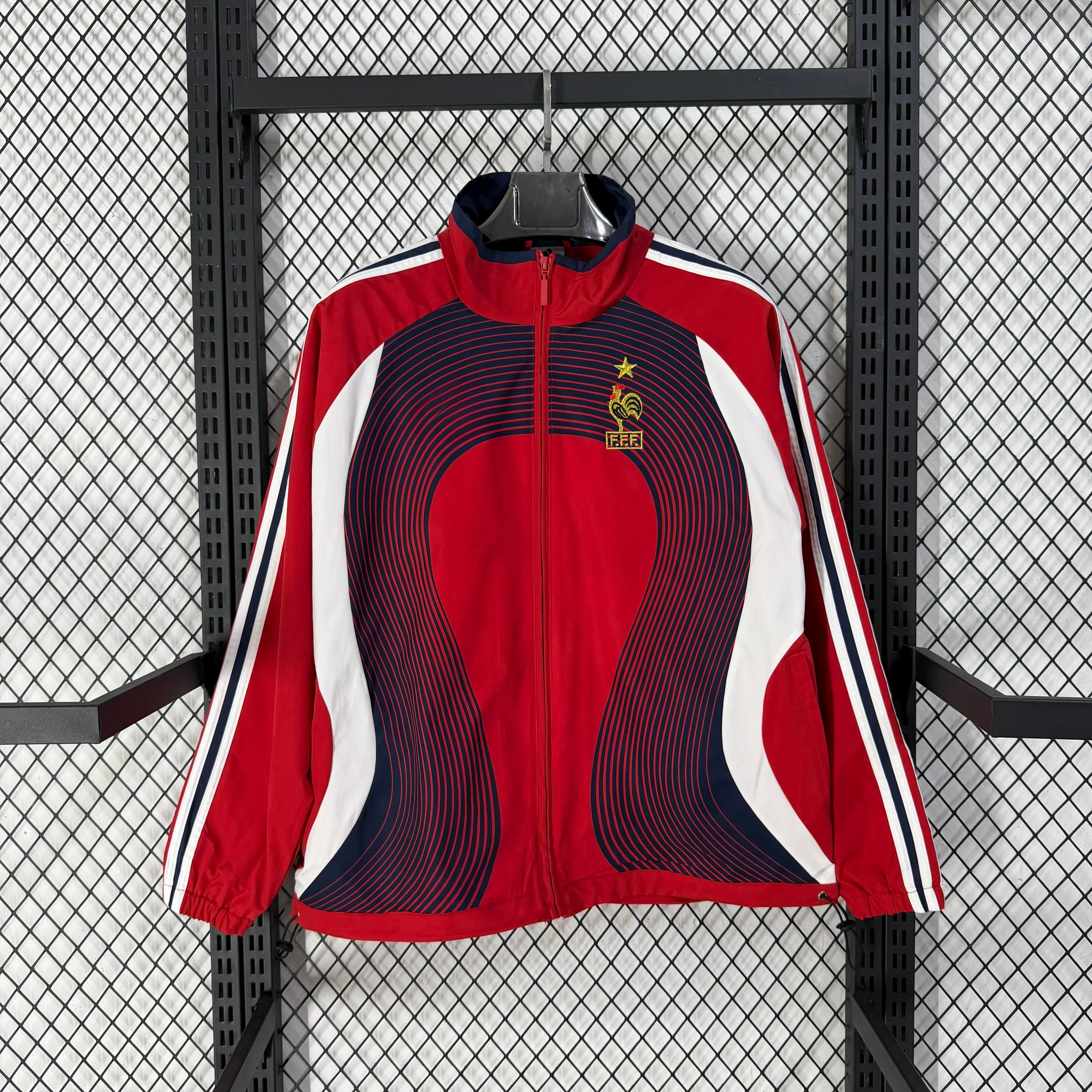 2025-26 France Team Classic Red Casual Training Windbreaker S-2XL