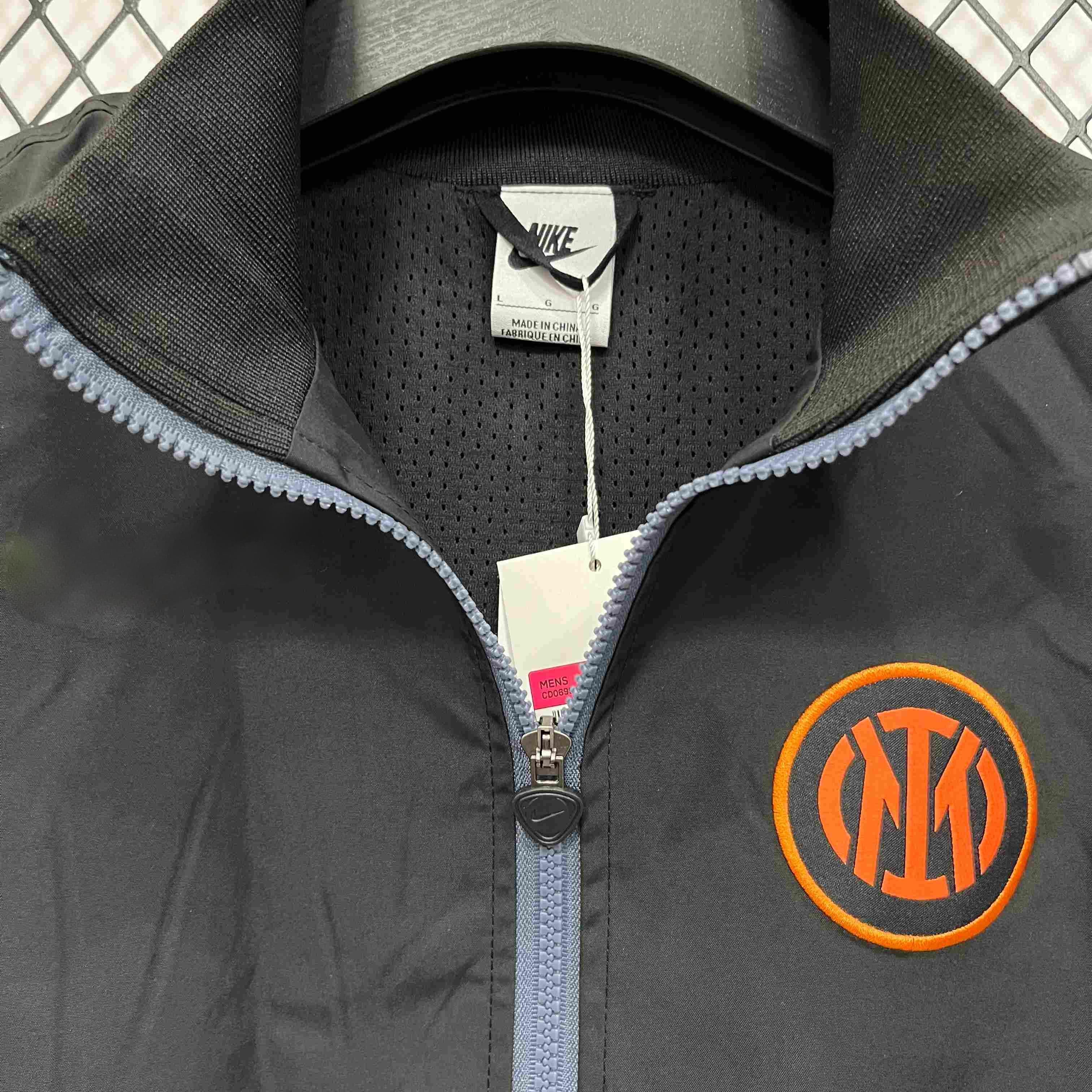 2025-26 Inter Milan black and grey waterproof Windbreaker S-2XL - Image 5