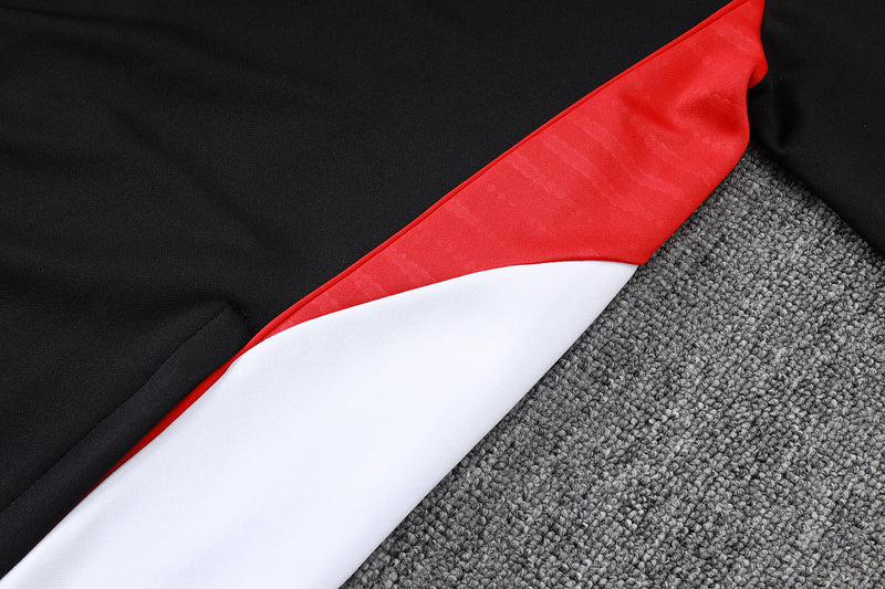 2025-26 Bayern Munich Black-Red-White Adult long pull training suit S-2XL - Image 12