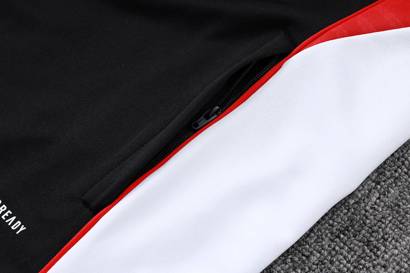 2025-26 Bayern Munich Black-Red-White Adult long pull training suit S-2XL - Image 7