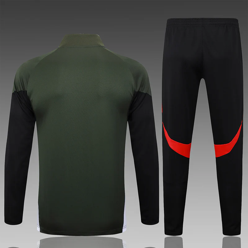 2025-26 Bayern Munich Black-White Adult long pull training suit S-2XL - Image 2