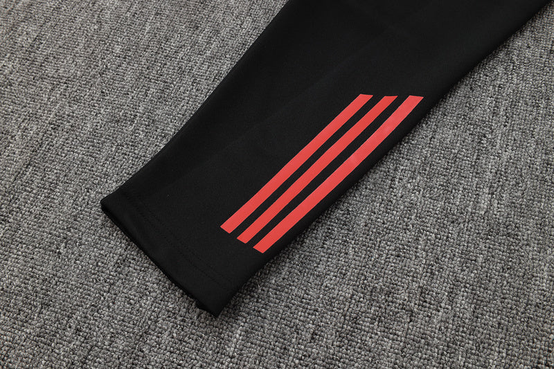 2025-26 Bayern Munich Black-White Adult long pull training suit S-2XL - Image 8