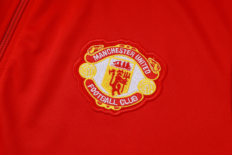 2025-26 Manchester United Red Adult long pull training suit S-2XL - Image 12