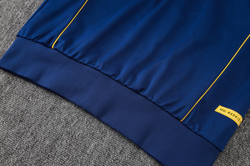 2025-26 Real Madrid Blue Adult long pull training suit S-2XL - Image 14
