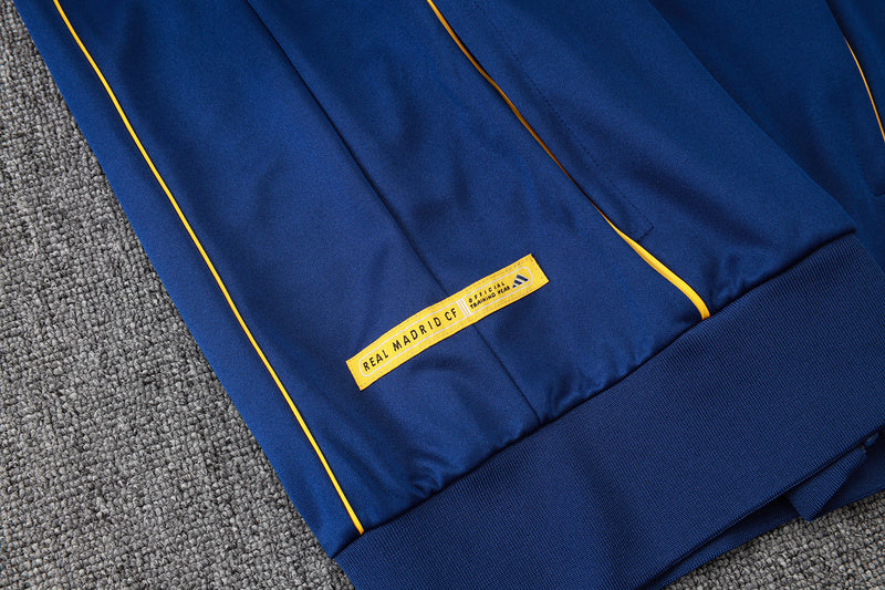 2025-26 Real Madrid Blue Adult long pull training suit S-2XL - Image 17