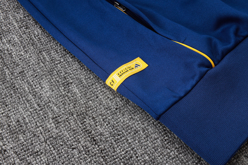 2025-26 Real Madrid Blue Adult long pull training suit S-2XL - Image 18