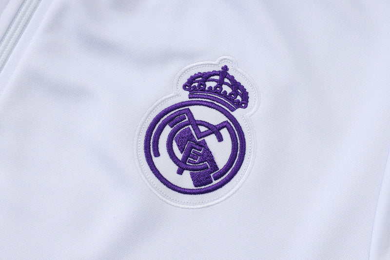 2025-26 Real Madrid White Adult long pull training suit S-2XL - Image 12