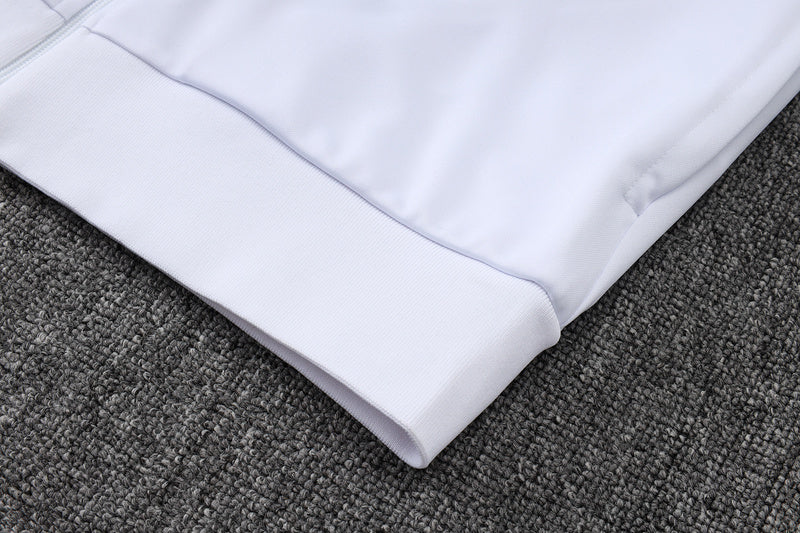 2025-26 Real Madrid White Adult long pull training suit S-2XL - Image 6