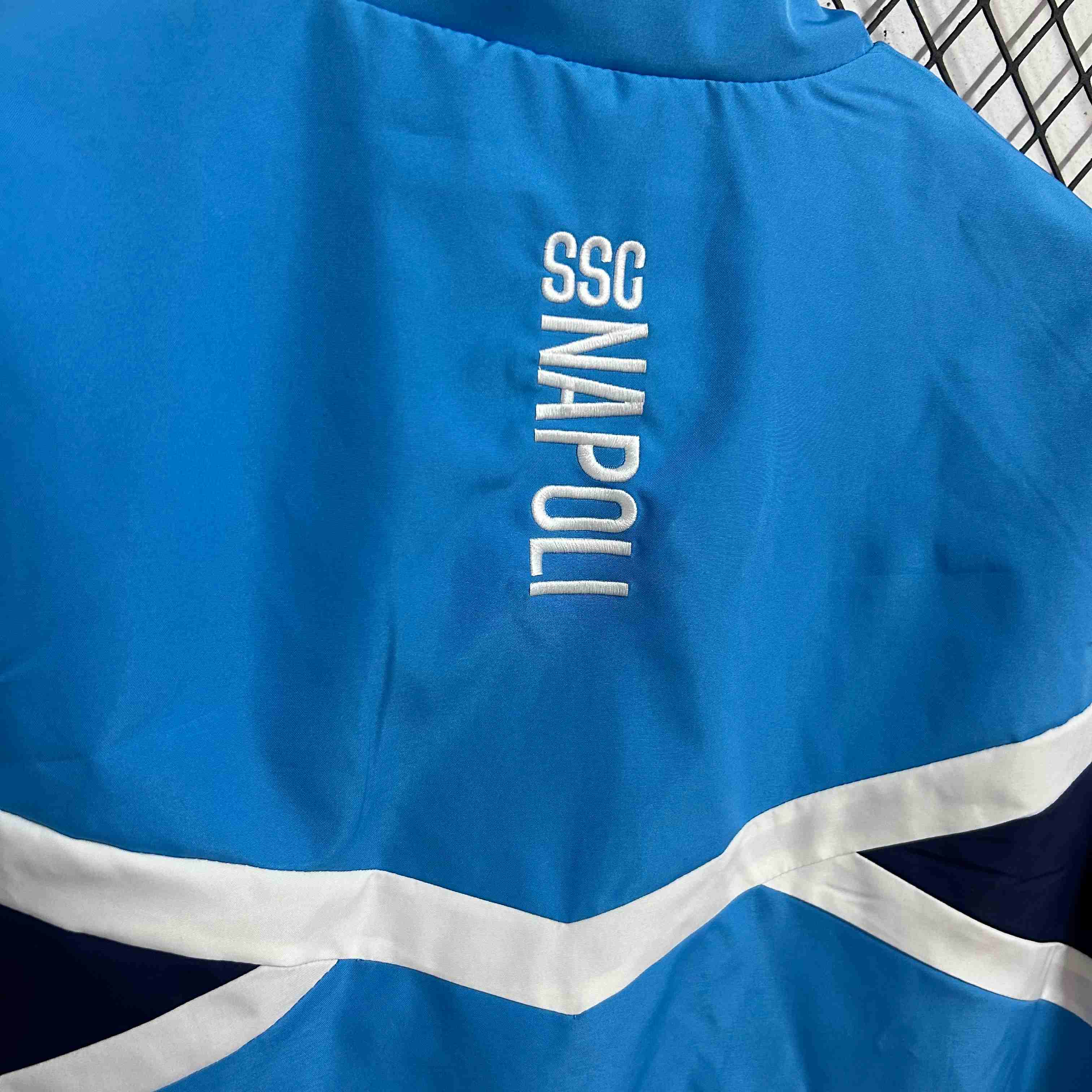 2025-26 Napoli Blue and Royal Blue Waterproof Windbreaker S-2XL - Image 3