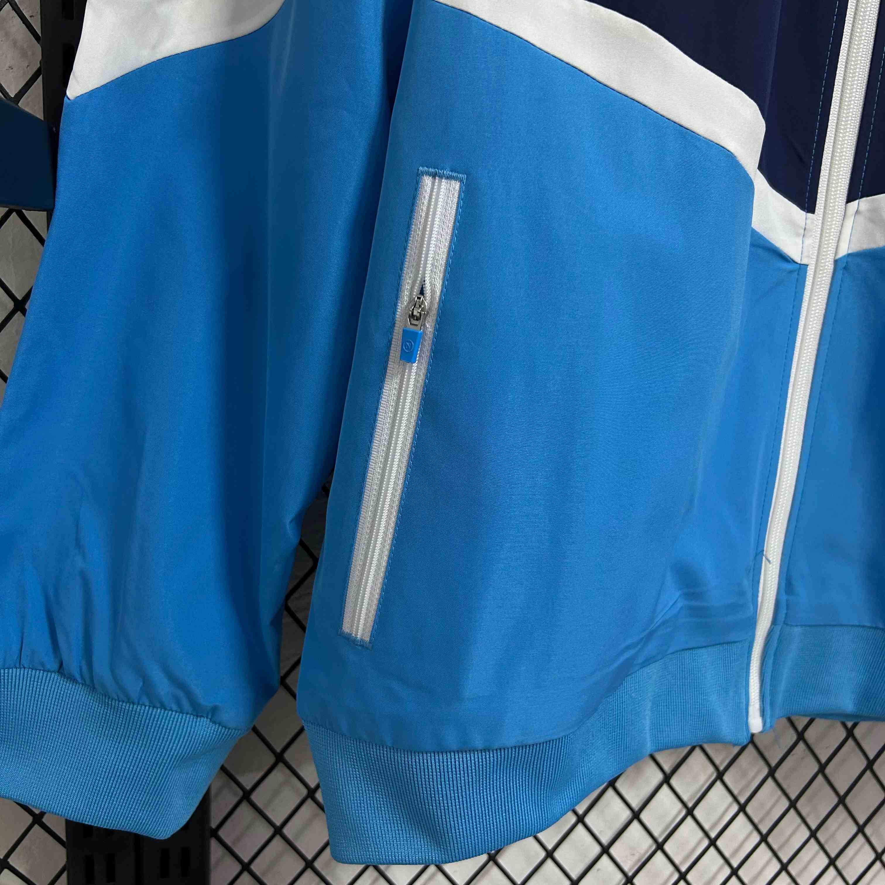 2025-26 Napoli Blue and Royal Blue Waterproof Windbreaker S-2XL - Image 5