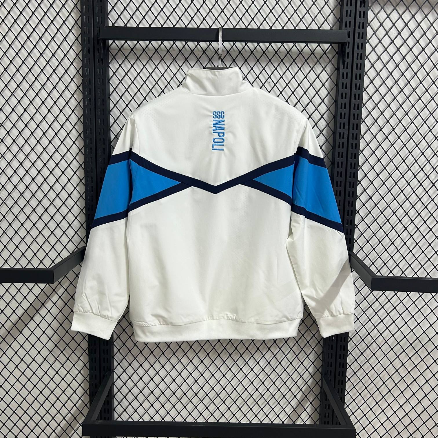 2025-26 Napoli white and blue waterproof Windbreaker S-2XL - Image 2