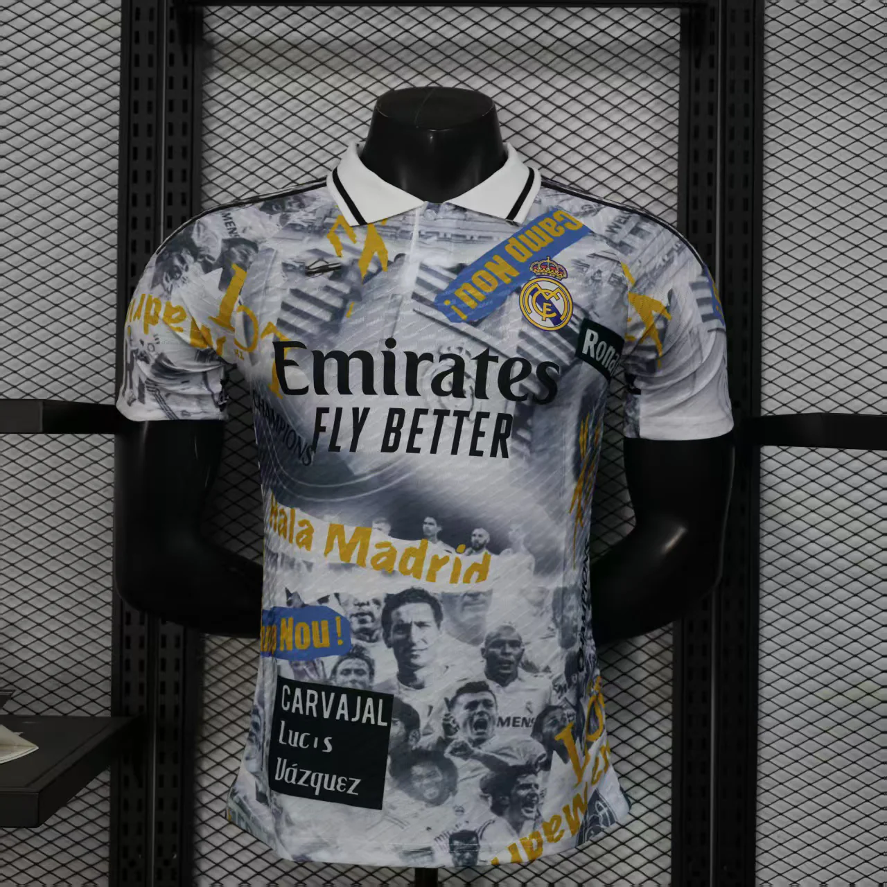 2025-26 Real Madrid Champions League Highlights Player Size S-2XL