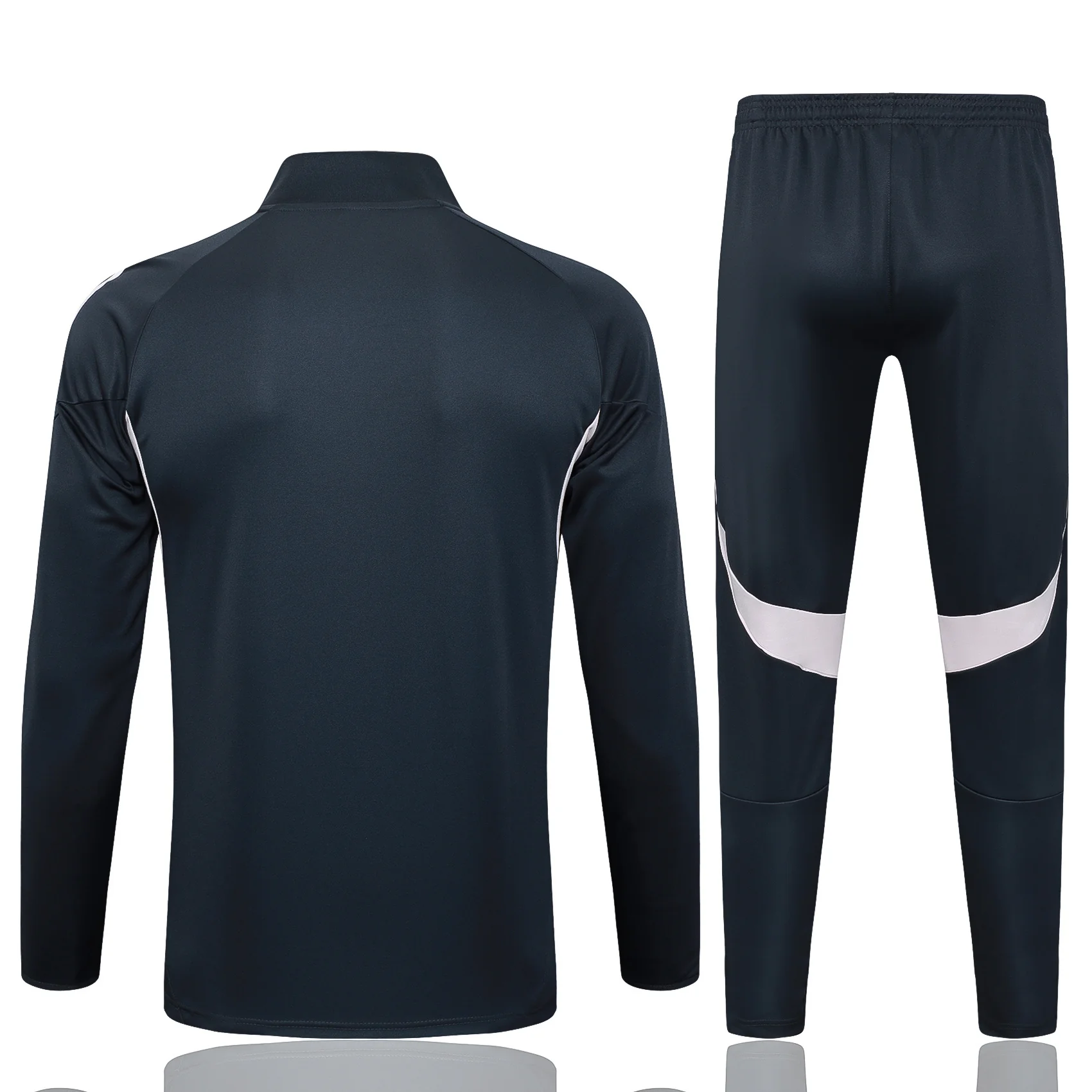 2025-26 Real Madrid Long zipper Dark gray (light pink text) training suit S-2XL - Image 2