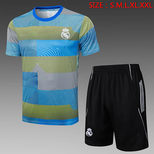 2025-26 Real Madrid Short-sleeved shorts training suit S-2XL