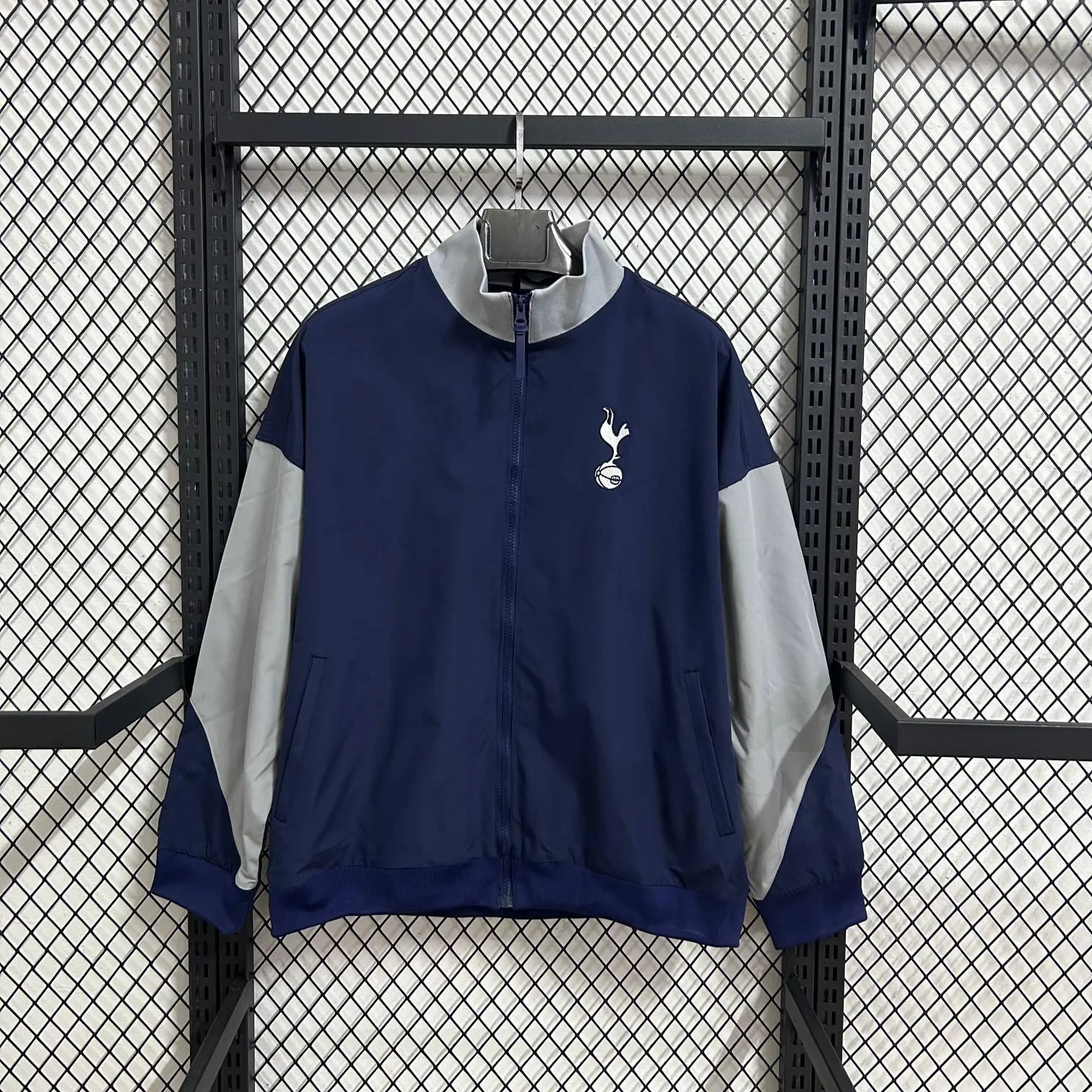 2025-26 Tottenham Hotspur Navy Blue Waterproof Windbreaker S-2XL