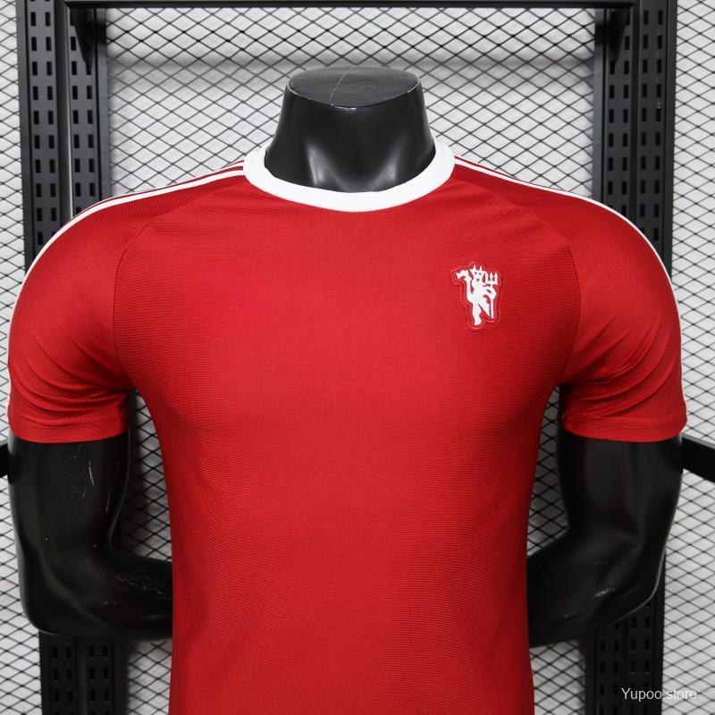 2026-27 Manchester United Red with White Three-Stripe Shoulders Player S-2XL - Image 5