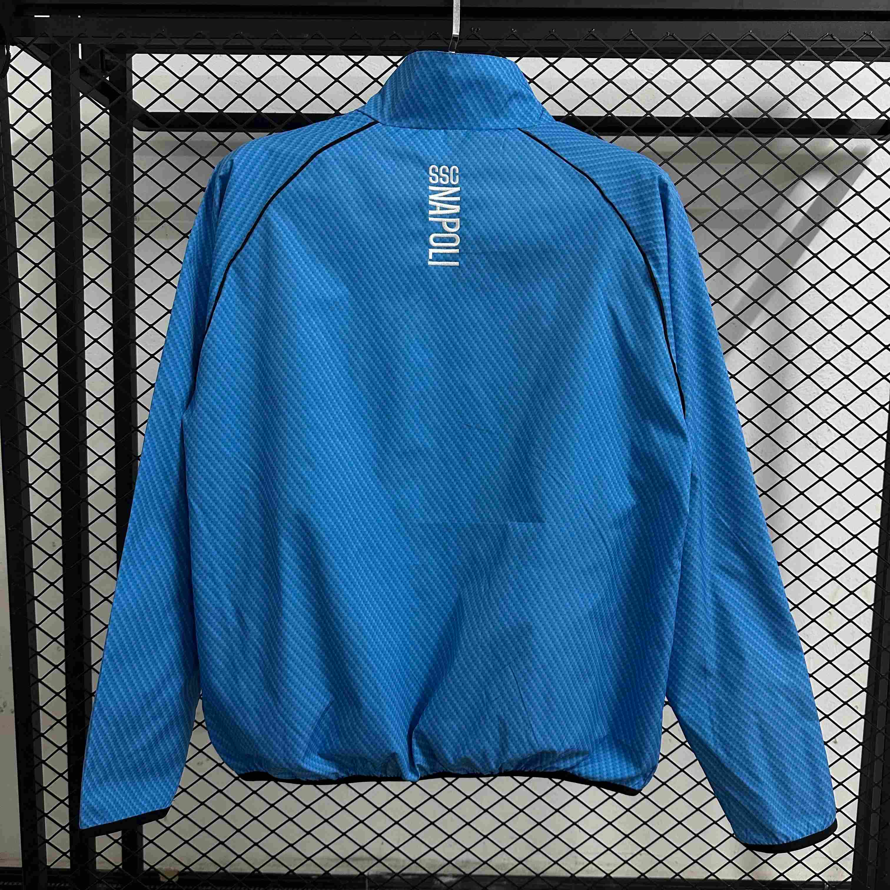2026-27 Napoli Blue Waterproof Windbreaker S-2XL - Image 2