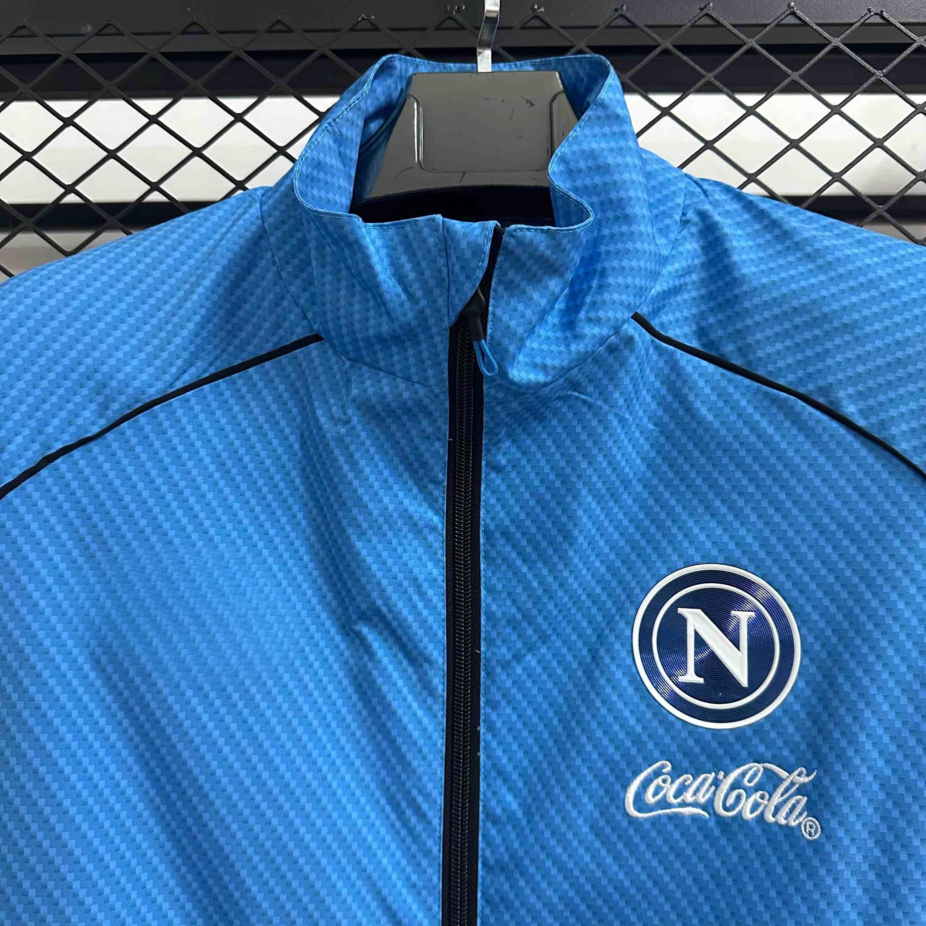2026-27 Napoli Blue Waterproof Windbreaker S-2XL - Image 4