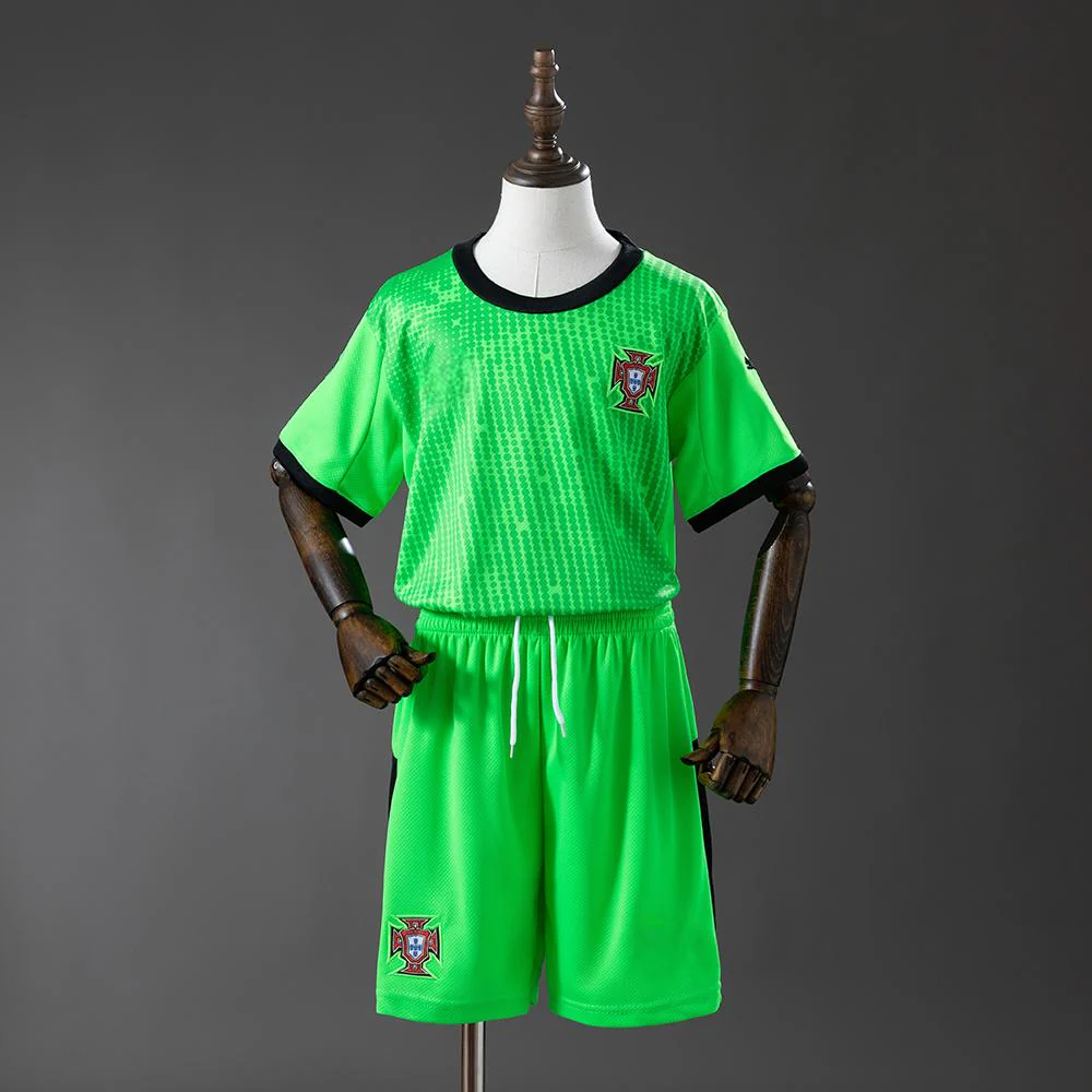 2026 Portugal Fluorescent Green Kids Size 16-28