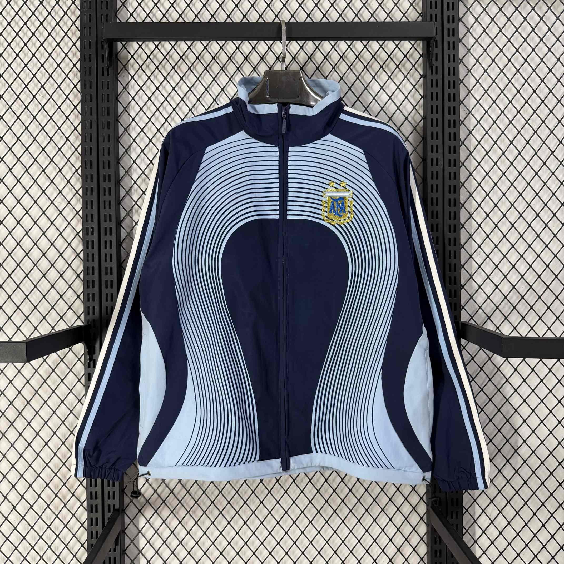 2026 Argentina Classic Navy and Blue Casual Windbreaker S-2XL