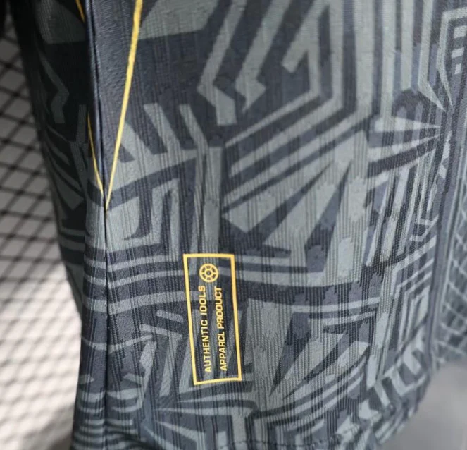 2026 Brazil Black with Gold Geometric Tribal Pattern Player S-2XL - Image 5