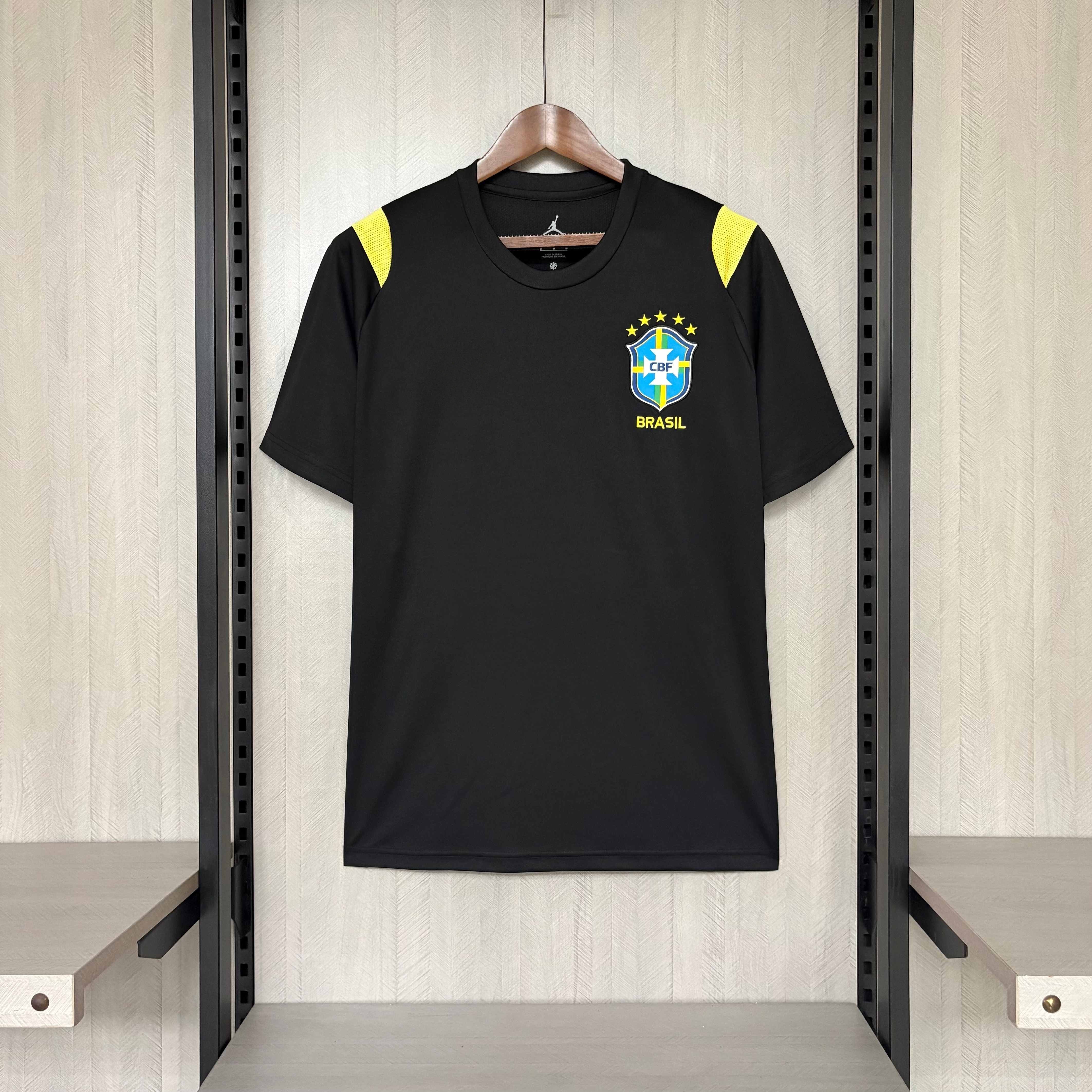 2026 Brazil Training Kit Black Jersey S-XXL