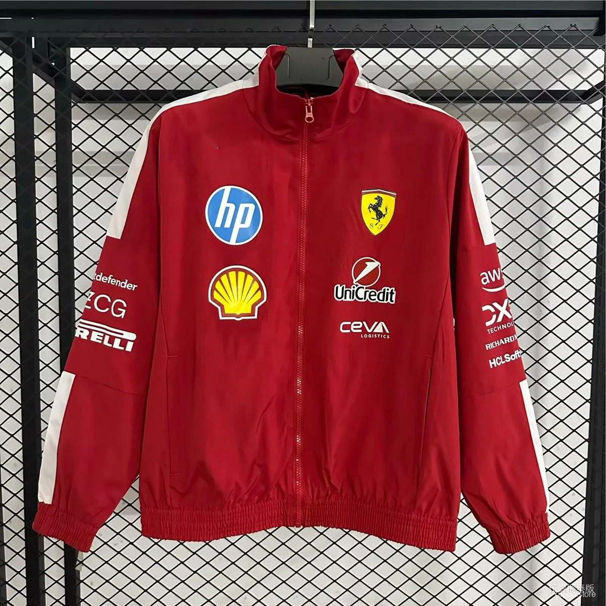 2026 F1 Ferrari Red Full Zipper Windbreaker S-2XL