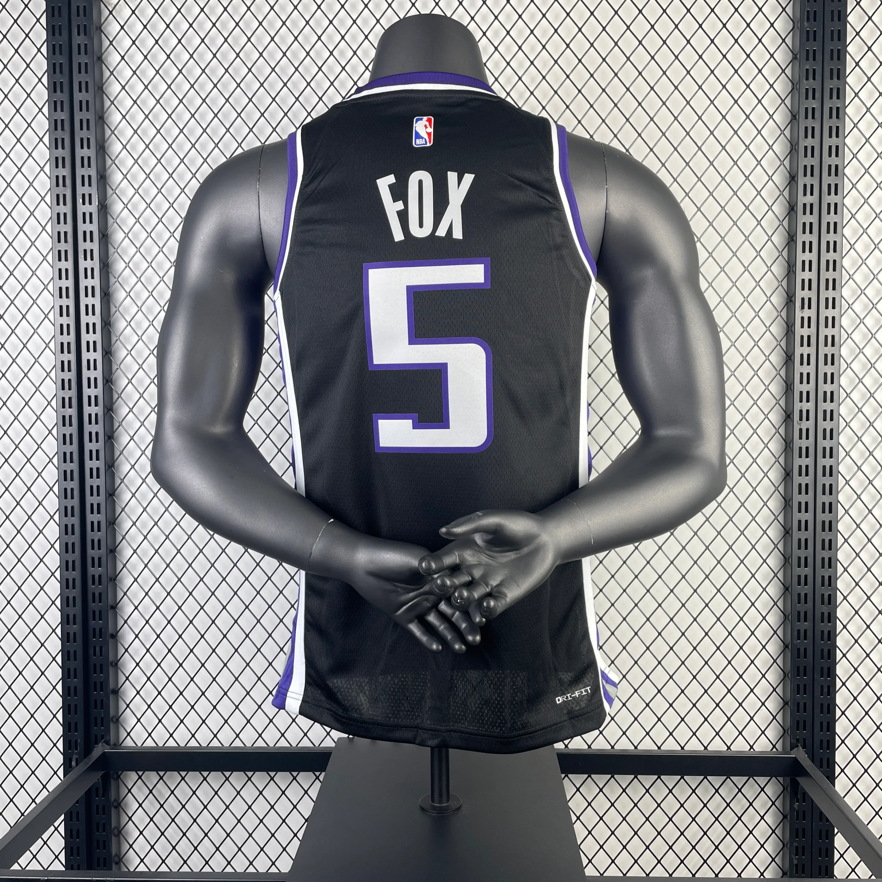 NBA 2024-25 Kings away black No. 5 FOX - Image 2
