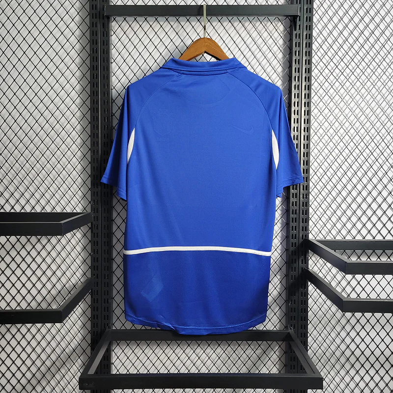 2002 Brazil away blue Retro S-2XL - Image 2