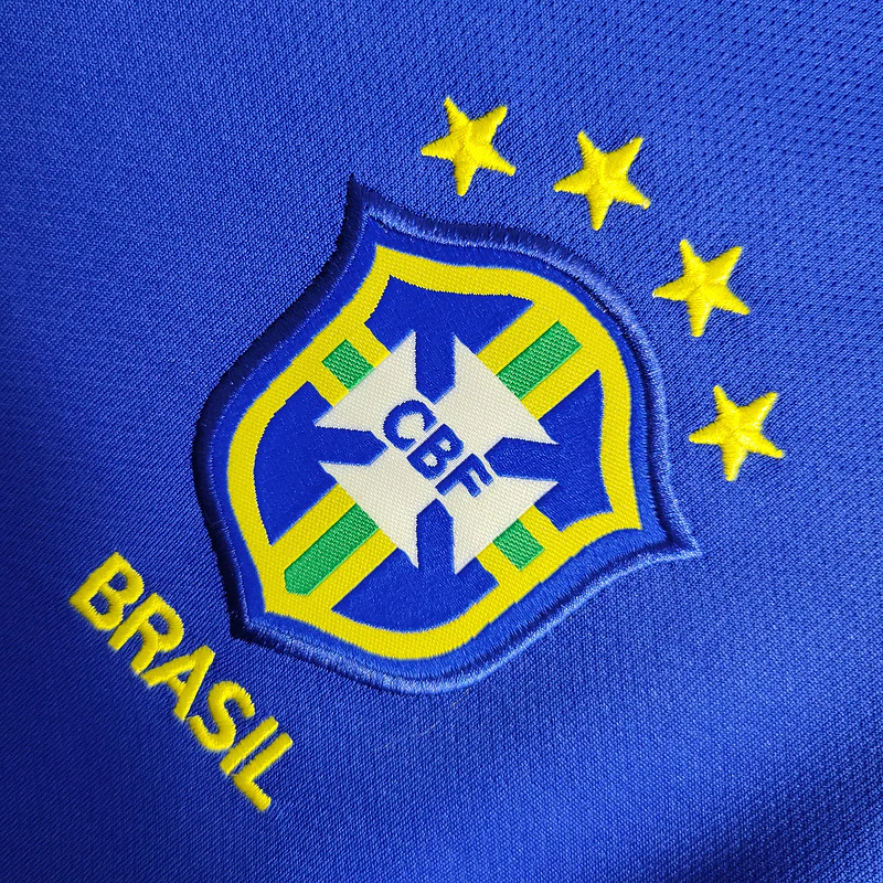 2002 Brazil away blue Retro S-2XL - Image 3